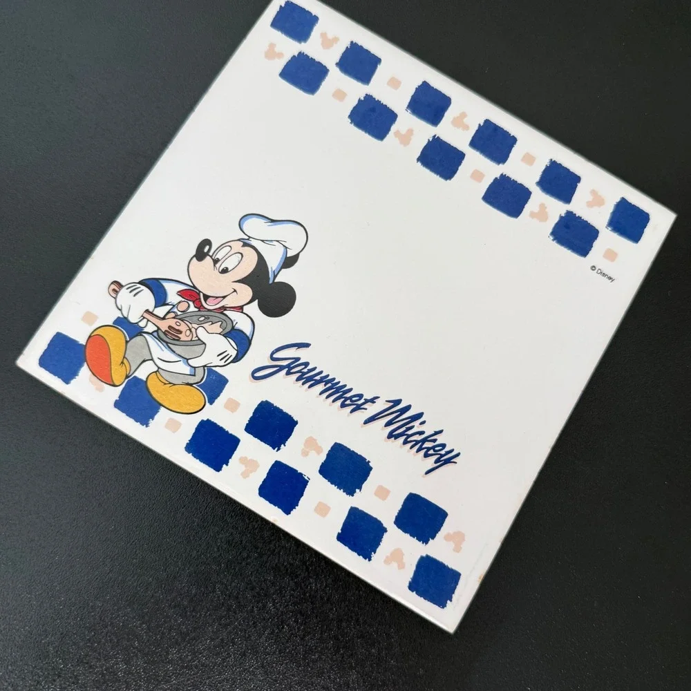 Vintage Disney‎ Gourmet Mickey Ceramic Tile Trivet Hot Plate Kitchen Decor